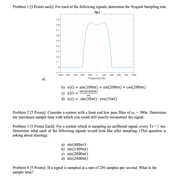 Solved Problem 1 [5 Points each]: For each of the following | Chegg.com
