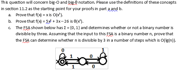 Solved This Question Will Concern Big-O And Big- Notation. | Chegg.com