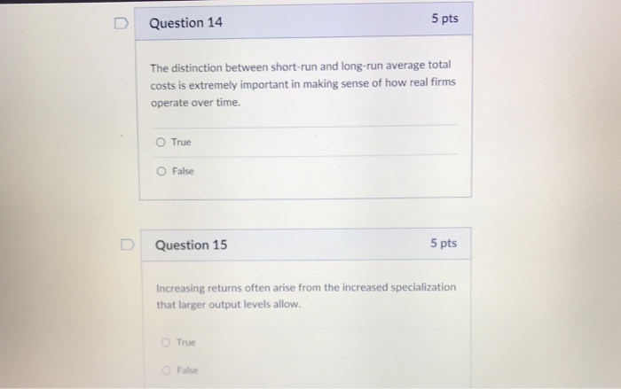 Solved D | Question 14 5 pts The distinction between | Chegg.com