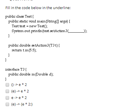 Solved Fill in the code below in the underline: public class | Chegg.com