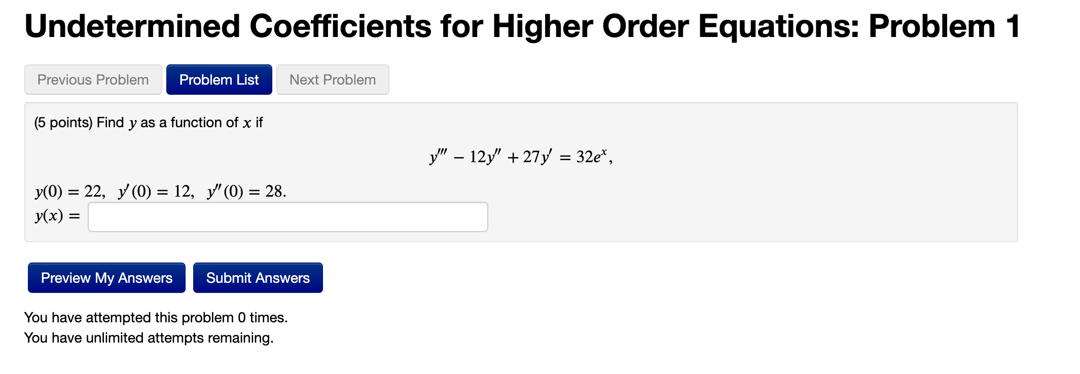 solved-undetermined-coefficients-for-higher-order-equations-chegg