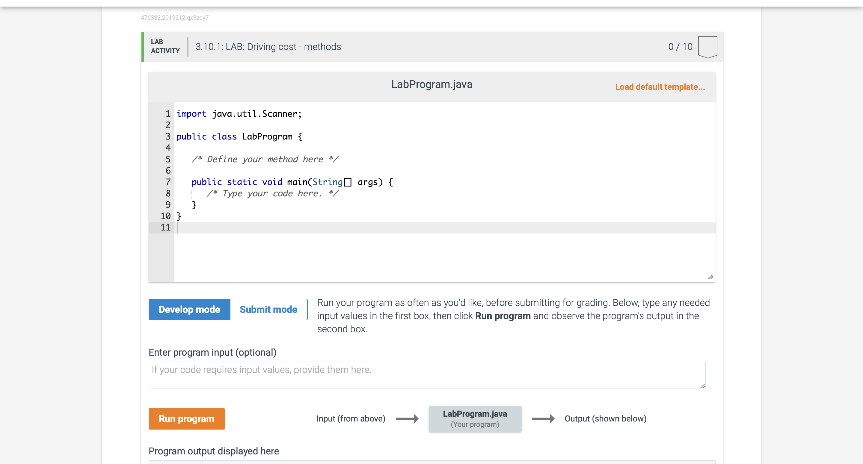 Solved 3.10 LAB: Driving cost - methods Write a method | Chegg.com