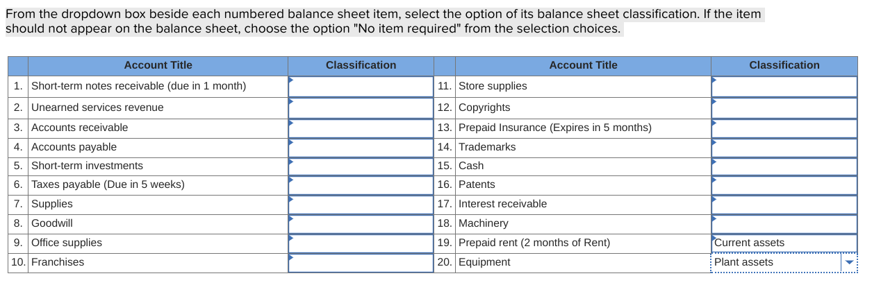 Solved Answer options: Current Assets Current | Chegg.com