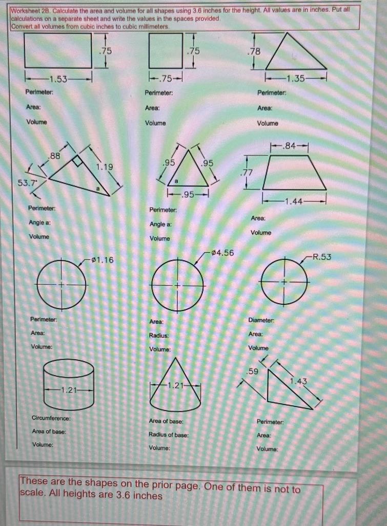 Solved These are the shapes on the prior page. One of them | Chegg.com