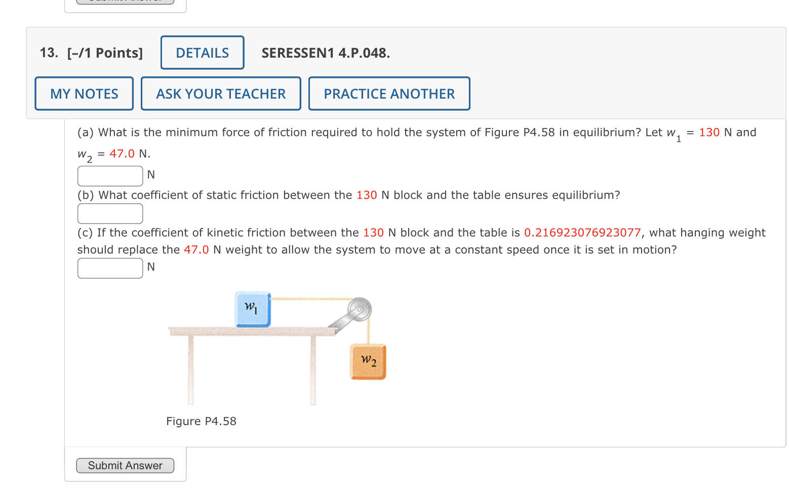(a) ﻿What is the minimum force of friction required | Chegg.com