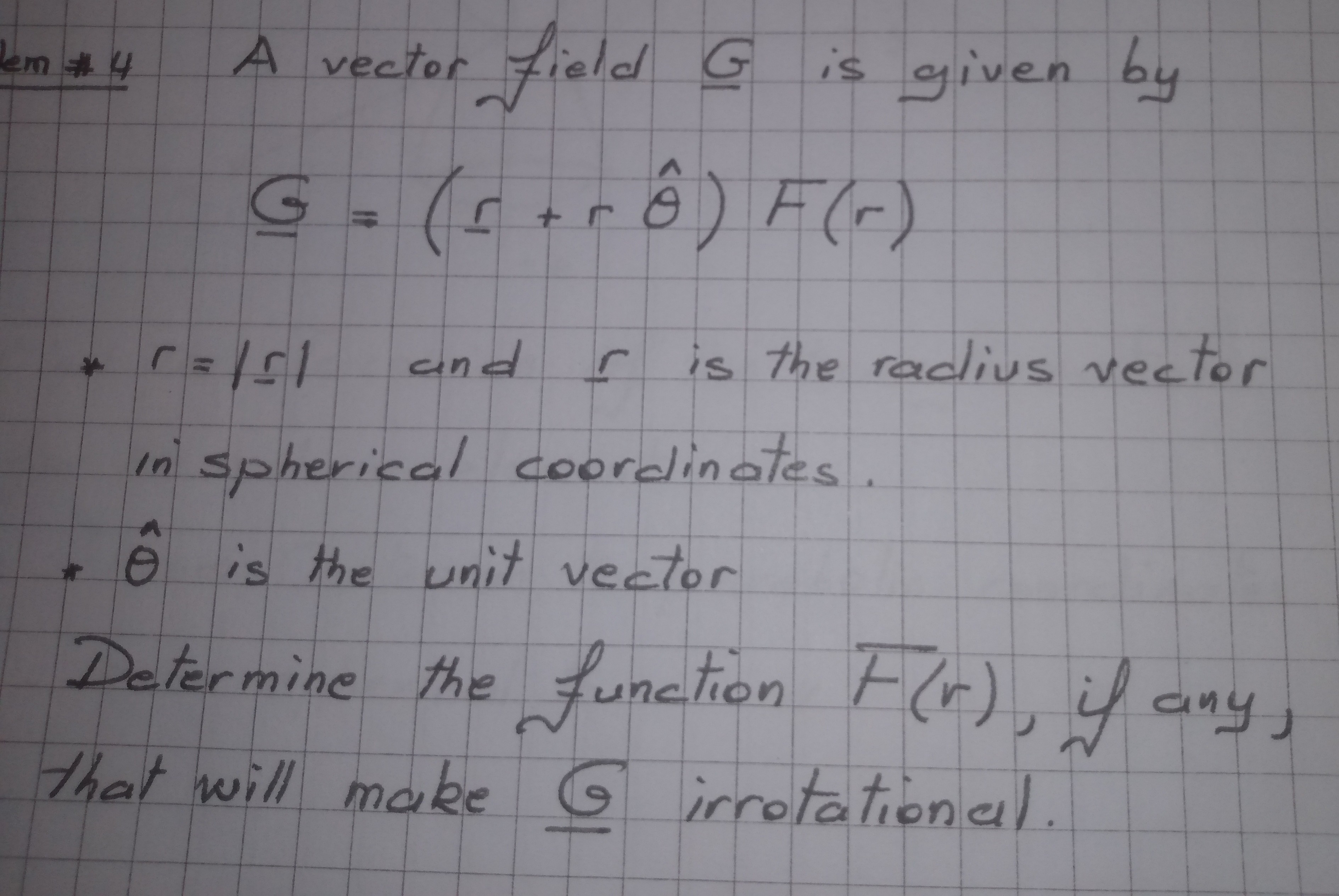 Solved A Vector Field G ï Is Given Byg R Rhat î F R R R Chegg Solved A Vector Field G ï Is Given Byg R Rhat î F R R R Chegg