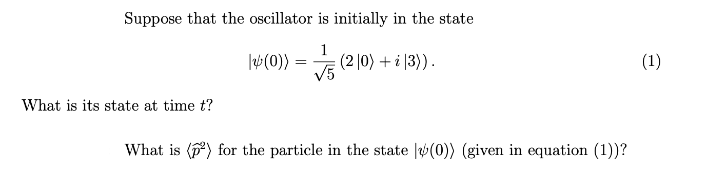 Solved consider a simple harmonic oscillator with | Chegg.com
