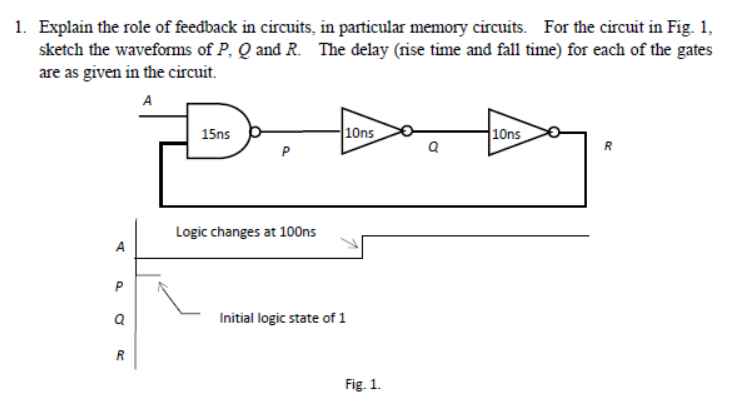 Solved 1. Explain the role of feedback in circuits, in Circuit Diagram