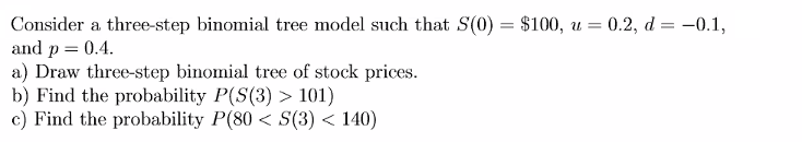 Solved Consider a three-step binomial tree model such that | Chegg.com