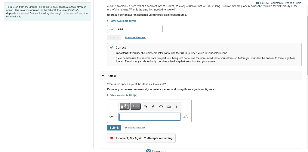 Solved To take off from the ground, an airplane must reach a | Chegg.com