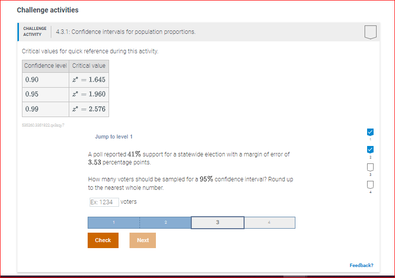 Solved Challenge activities4.3.1: Confidence intervals for | Chegg.com