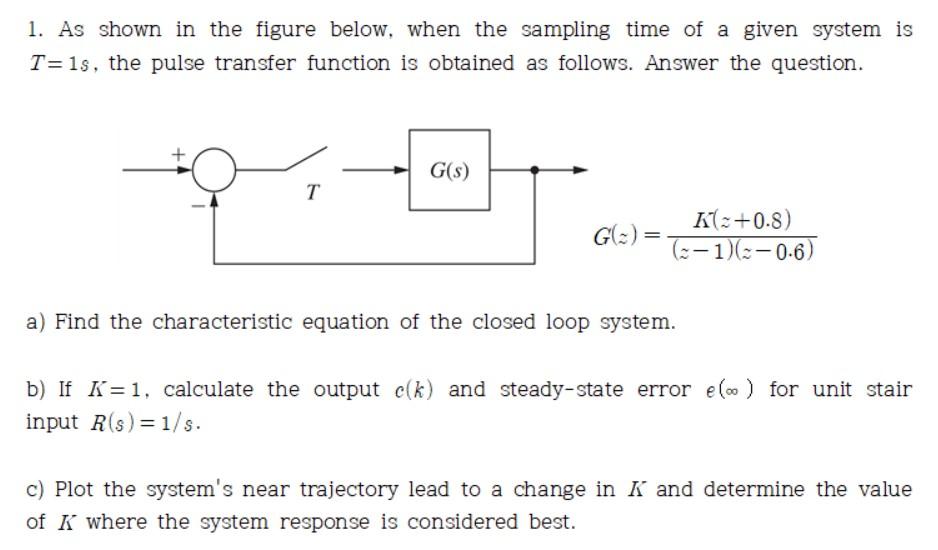 Solved 1. As shown in the figure below, when the sampling | Chegg.com