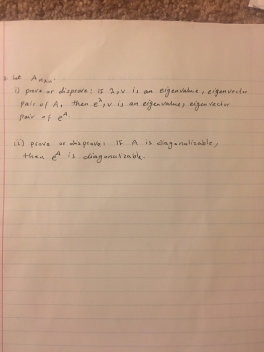 Solved Answer this question in linear algebra in details | Chegg.com