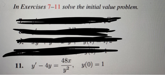 Solved In Exercises 7-11 solve the initial value problem. | Chegg.com