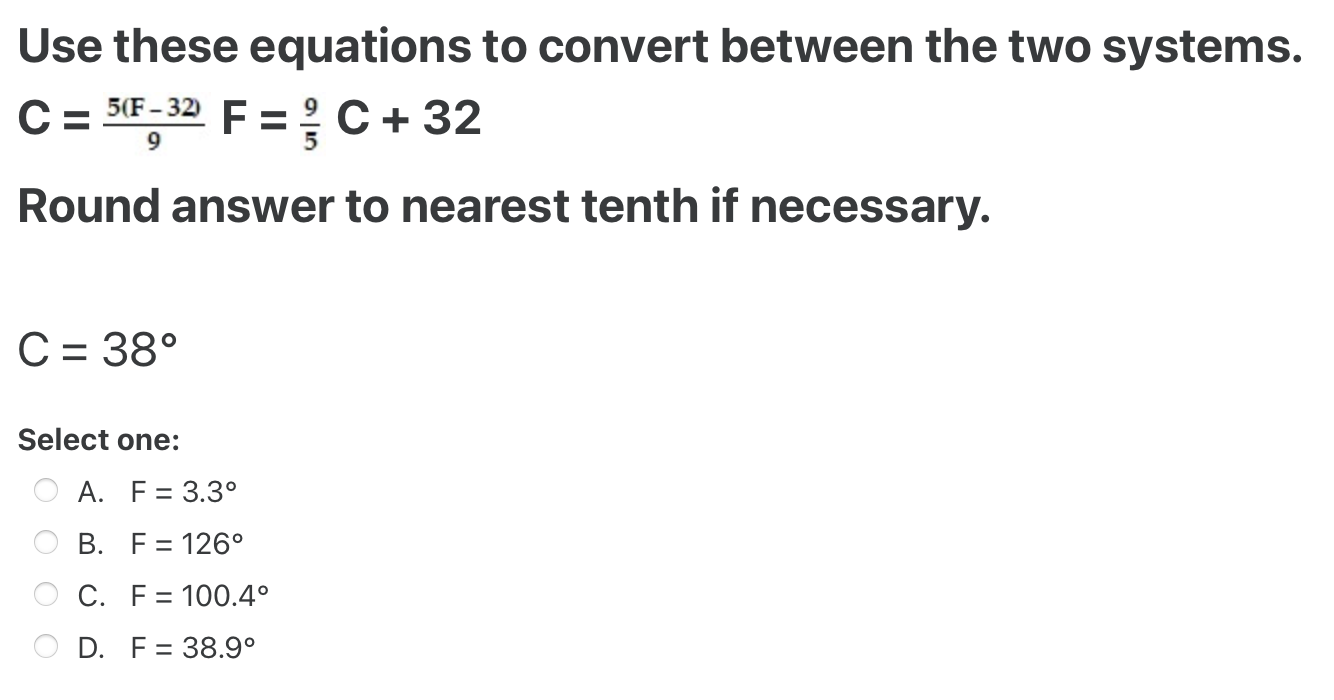 Solved Use these equations to convert between the two | Chegg.com