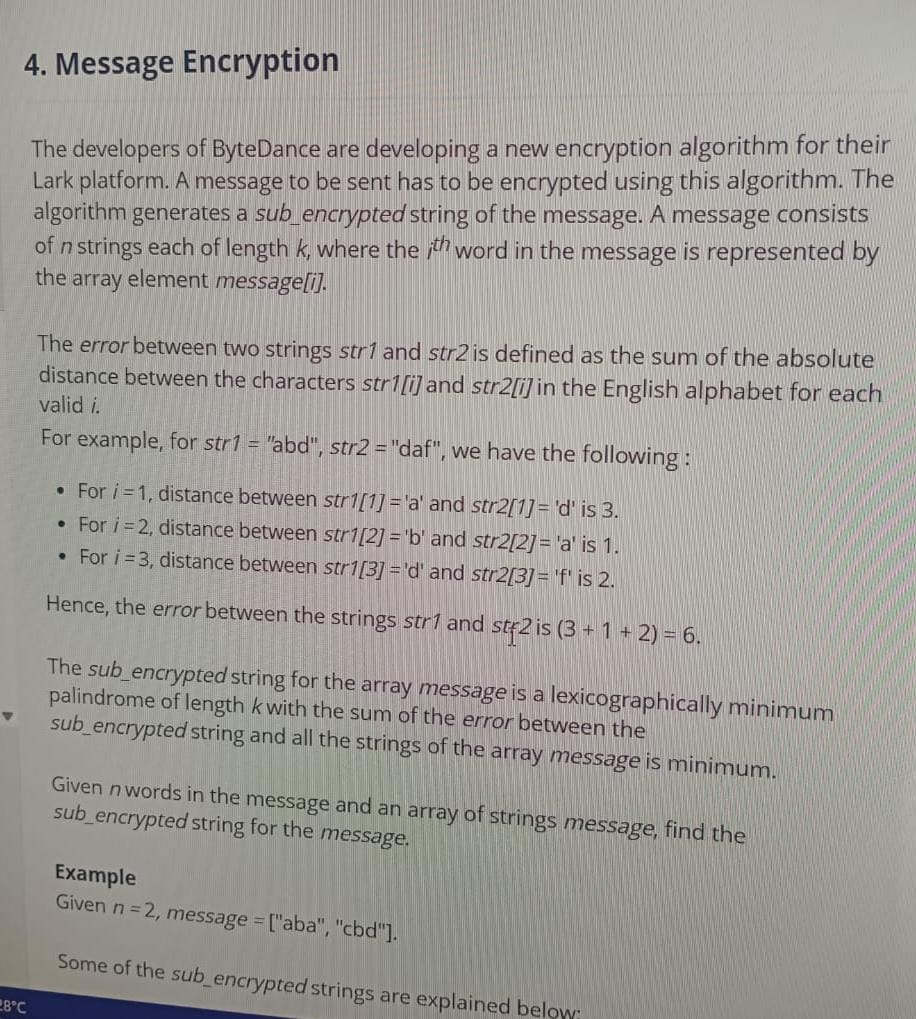Solved The developers of ByteDance are developing a new | Chegg.com