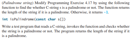 Solved (Palindrome string) Modify Programming Exercise 4.17 | Chegg.com