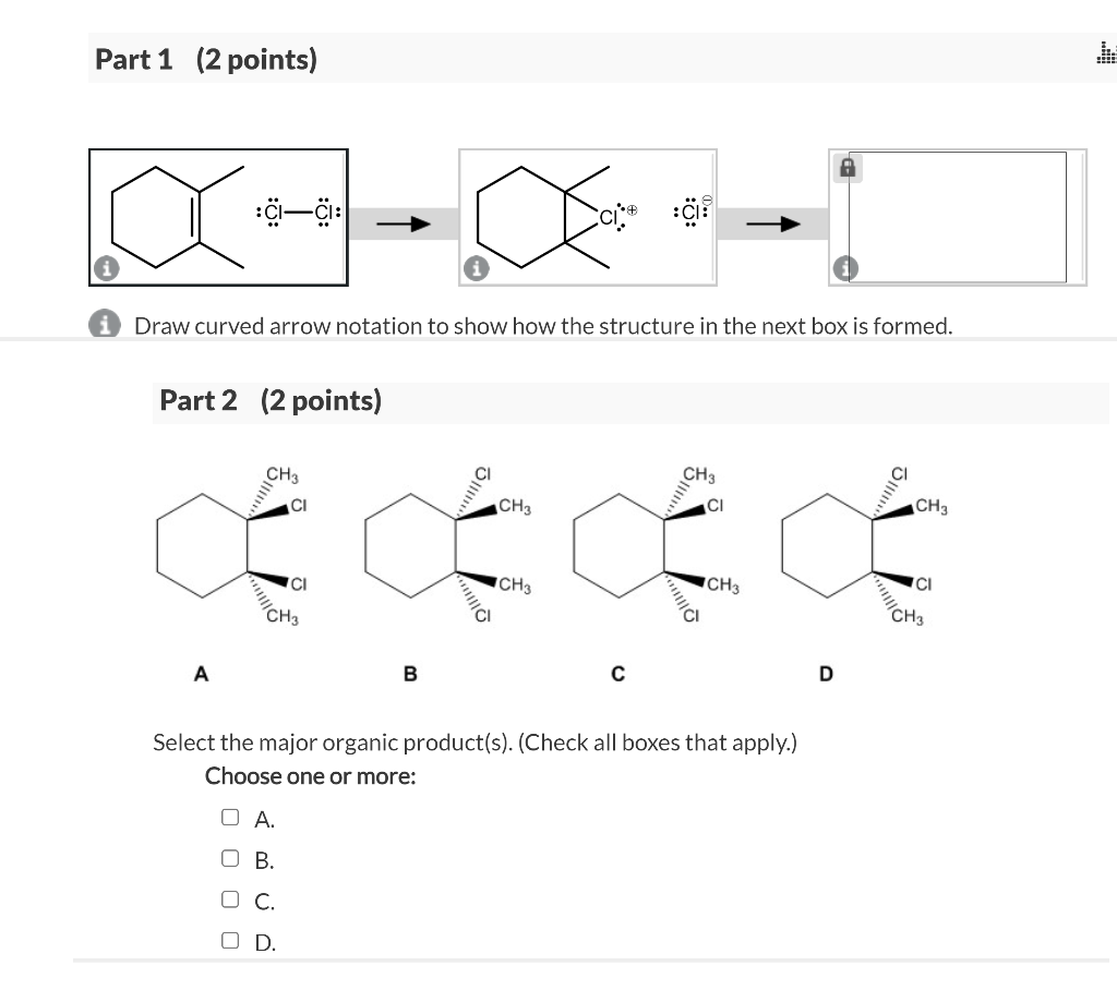 Solved In The First Two Boxes, Draw The Missing Curved Arrow | Chegg.com