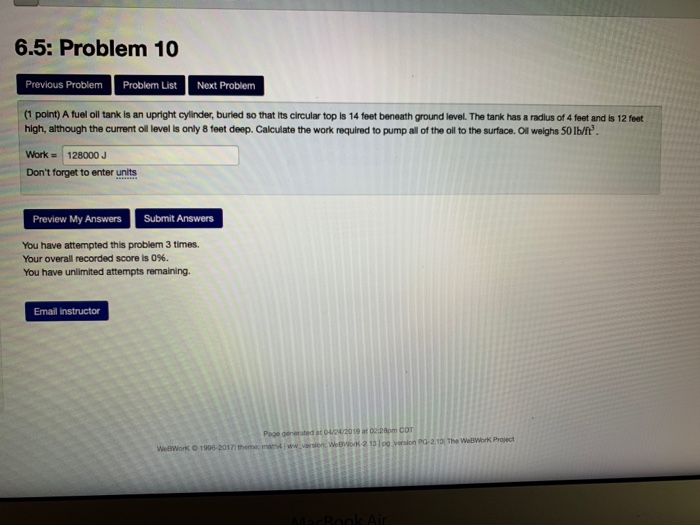 Solved 6.5: Problem 9 Previous Problem Problem List Next | Chegg.com