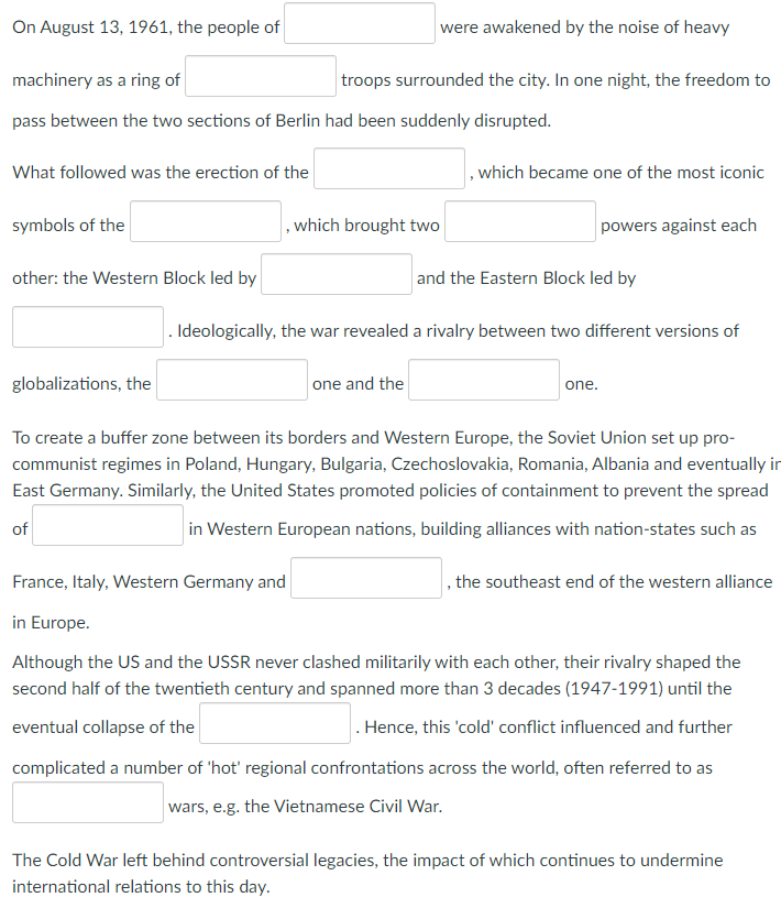 Fill in all the blanks and Please be very clear about | Chegg.com