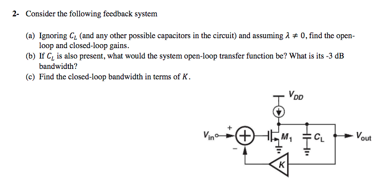 Solved 2- Consider the following feedback system (a) | Chegg.com