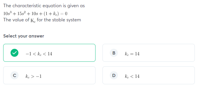 Solved The characteristic equation is given as 105* + 1582 + | Chegg.com