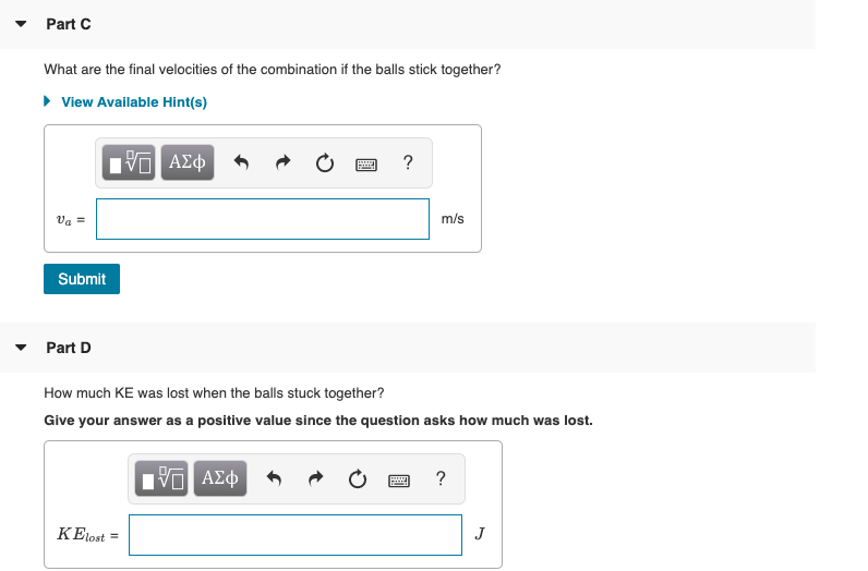 Solved Review Constants What Is The Final Velocity Of Ball 1 | Chegg.com