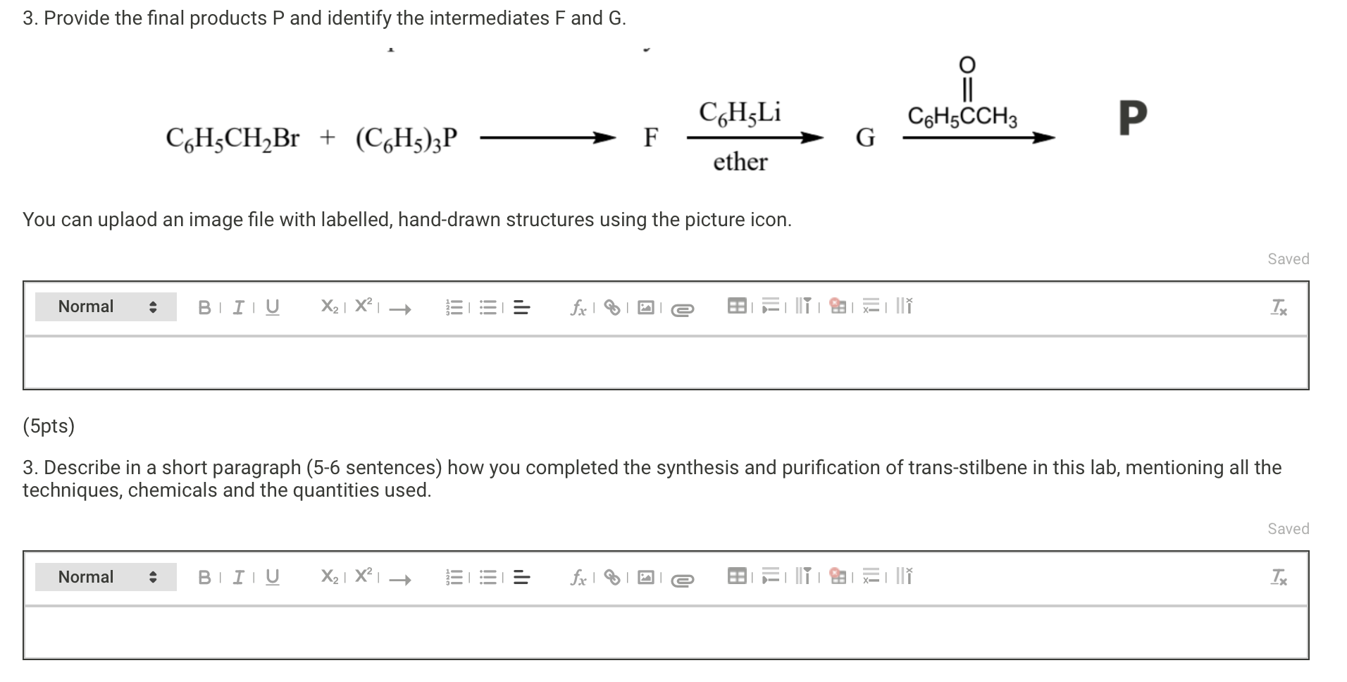 Solved 1 Provide The Final Products P And Identify The I Chegg Com