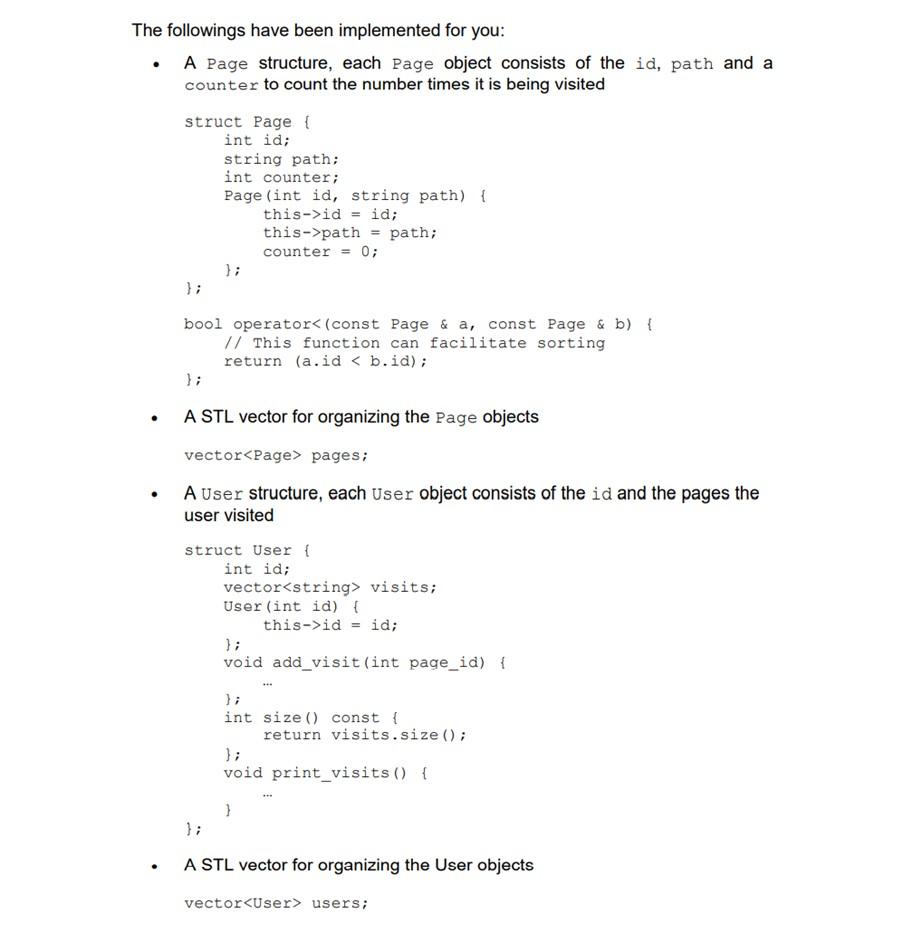 Solved Problem 2: STL - Log Analyzer You are provided with a | Chegg.com