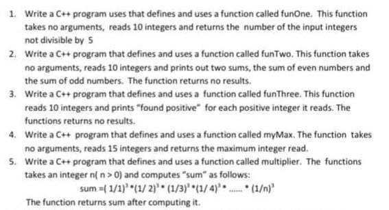 Solved 1. Write a C++ program uses that defines and uses a | Chegg.com