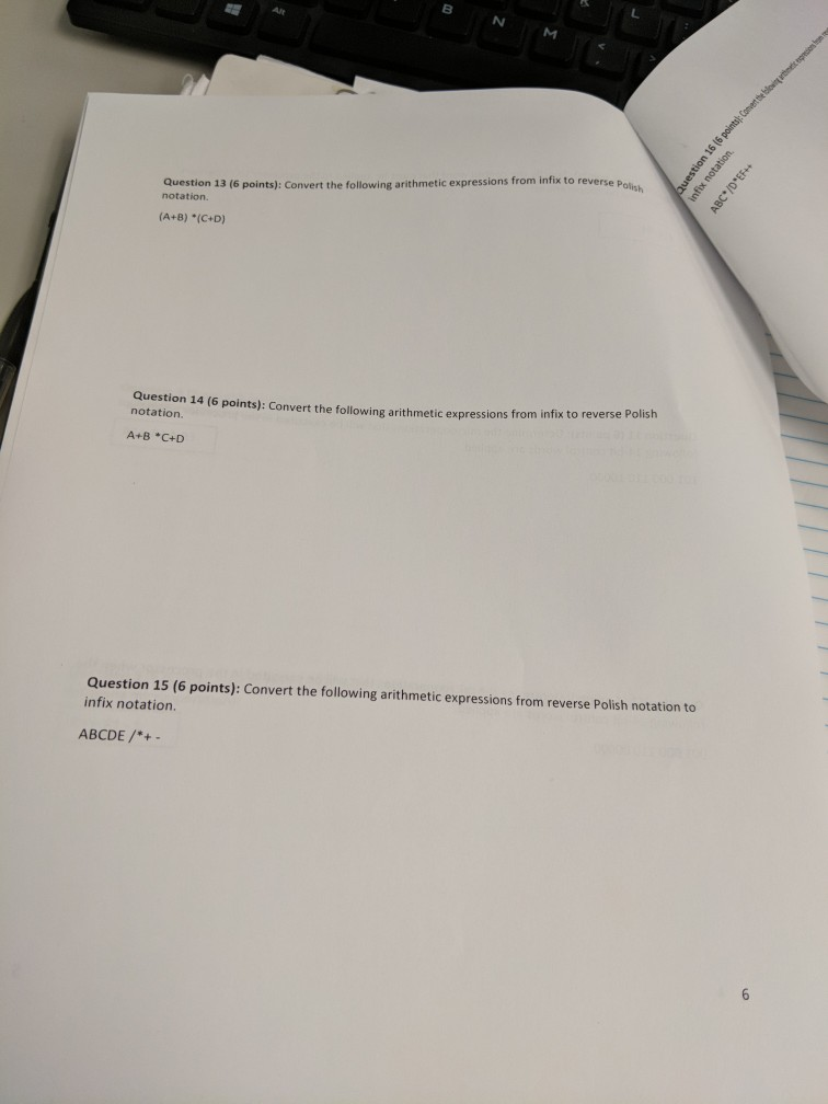 Solved Question 13 (6 Points): Convert The Following | Chegg.com