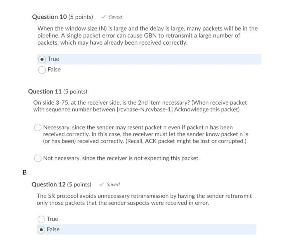 Solved Question 10 (5 points) Saved When the window size | Chegg.com