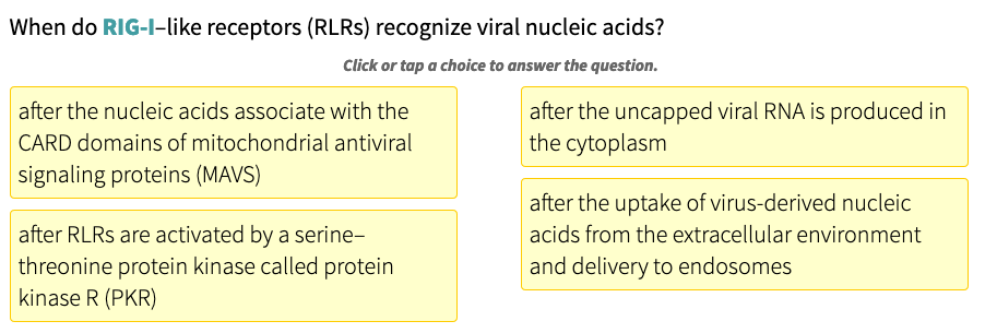 Solved When do RIG-I-like receptors (RLRs) recognize viral | Chegg.com