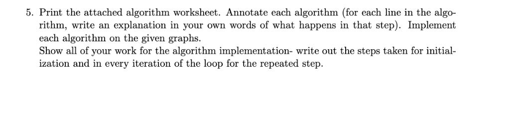 Writing An Algorithm Math Worksheet Solved 5. Print the attached algorithm worksheet. Annotate | Chegg.com