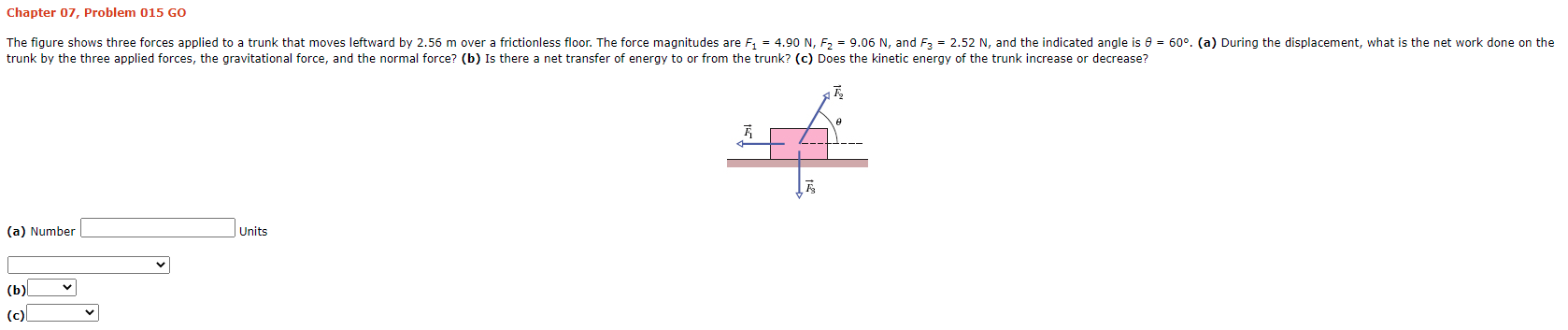 Solved Chapter 07, Problem 015 GO The figure shows three | Chegg.com