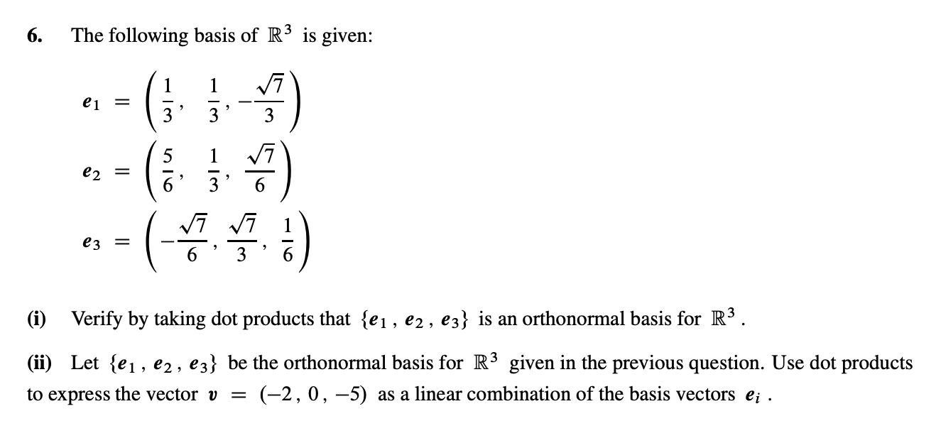 The following basis of R3 is | Chegg.com