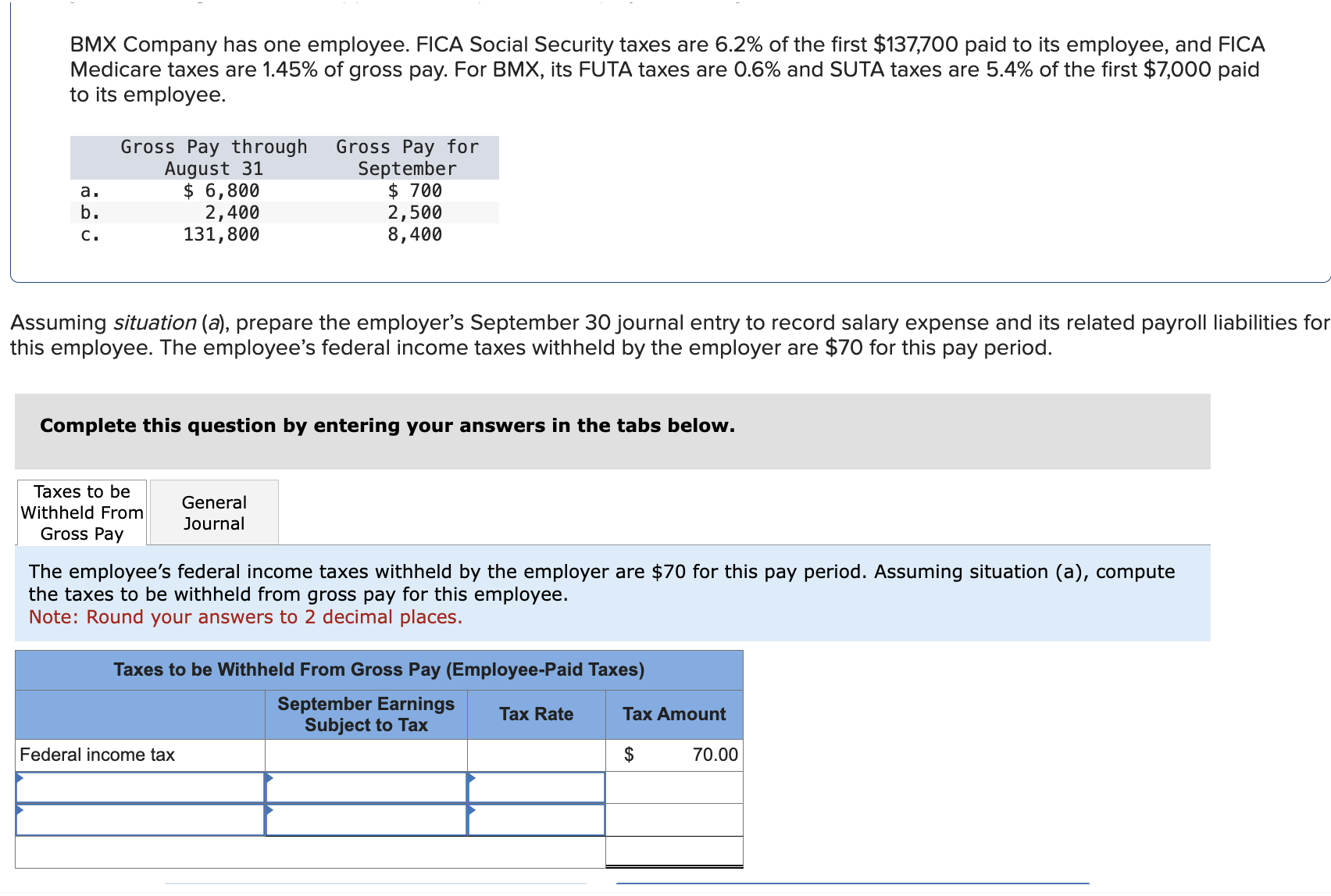 Solved Compute BMX's amounts for each of these four taxes as
