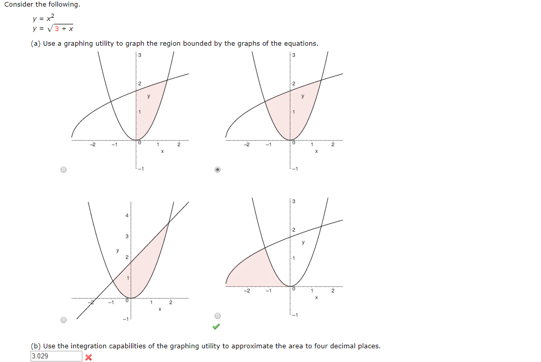 Solved Consider The Following Y X2 Y 3 X A Use A Chegg Com