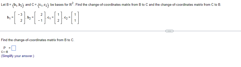 Solved Let B={b1,b2} And C={c1,c2} Be Bases For R2. Find T | Chegg.com