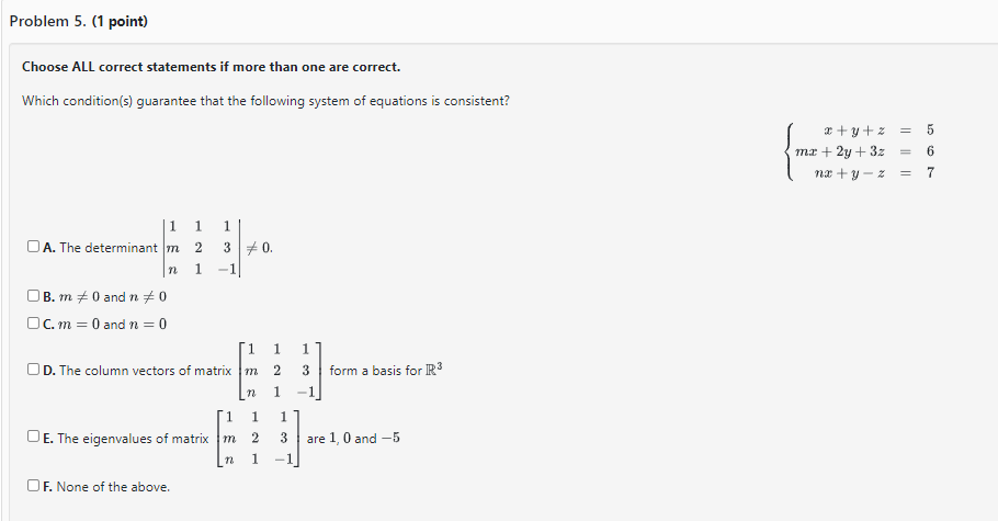 Solved Choose ALL correct statements if more than one are | Chegg.com