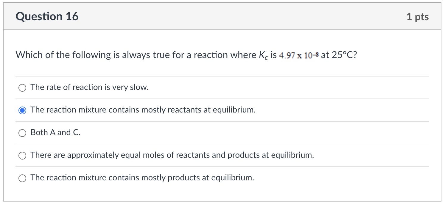 Solved Which of the following is always true for a reaction | Chegg.com