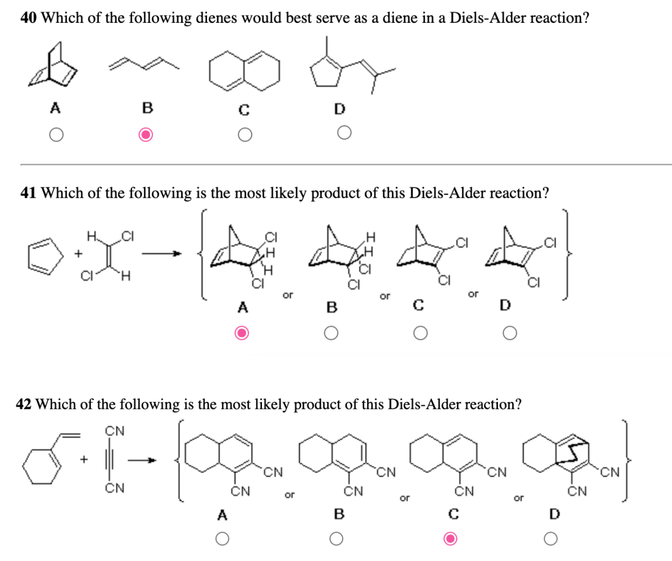 Solved Correct Answers Are Already Selected. For Each Of | Chegg.com