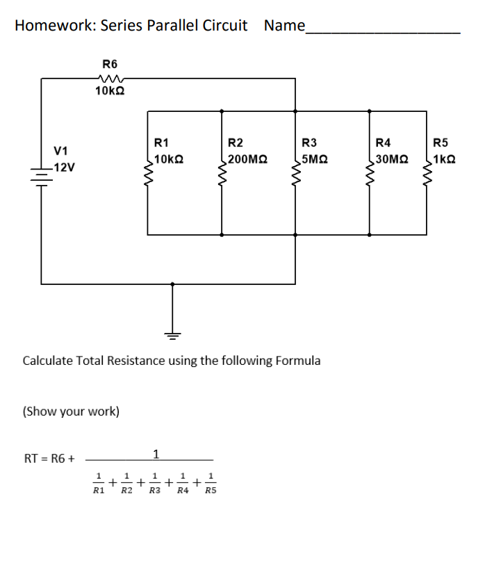 resistance formula series