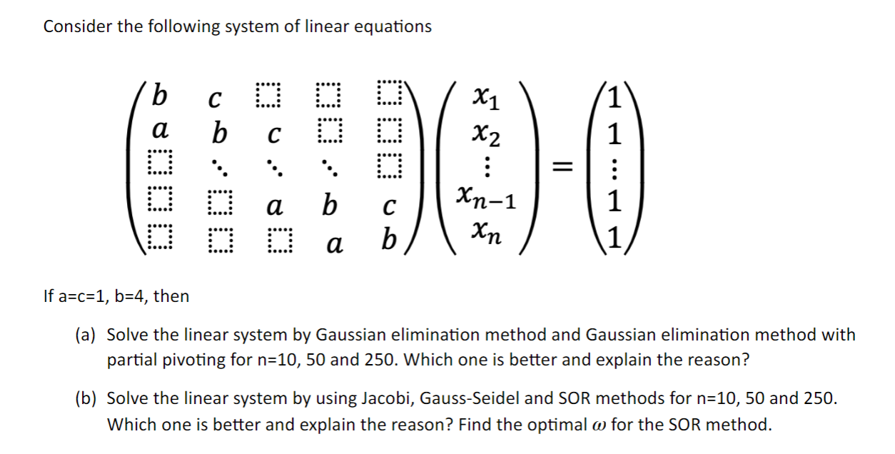 Solved Consider The Following System Of Linear Equations B A | Chegg.com