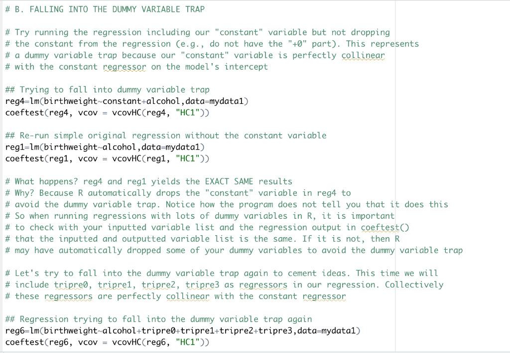  3. CONSTANT REGRESSOR AND THE DUMMY VARIABLE TRAP