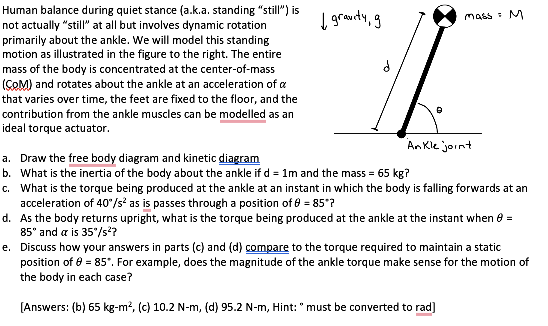 Human balance during quiet stance (a.k.a. standing