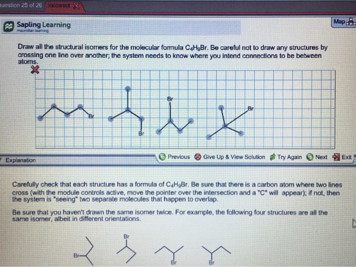 Solved Draw All The Structural Isomers For The Molecular