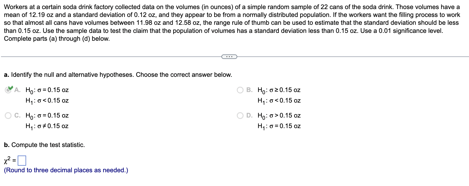 Solved 38 B-d B. Compute The Test Statistic. C. Find The | Chegg.com