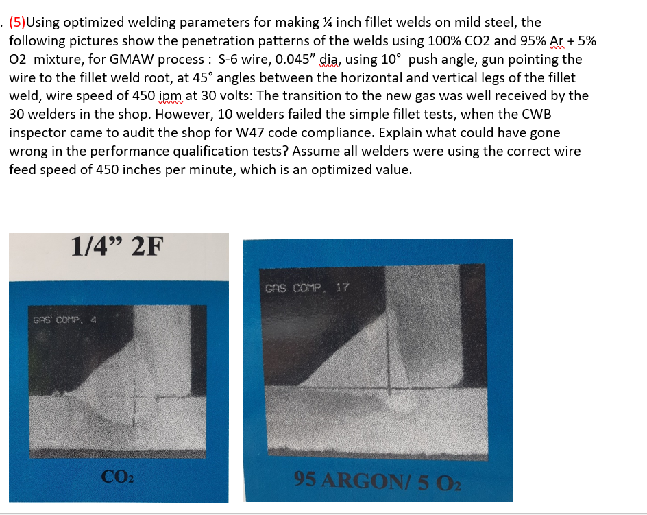 5)using Optimized Welding Parameters For Making % 