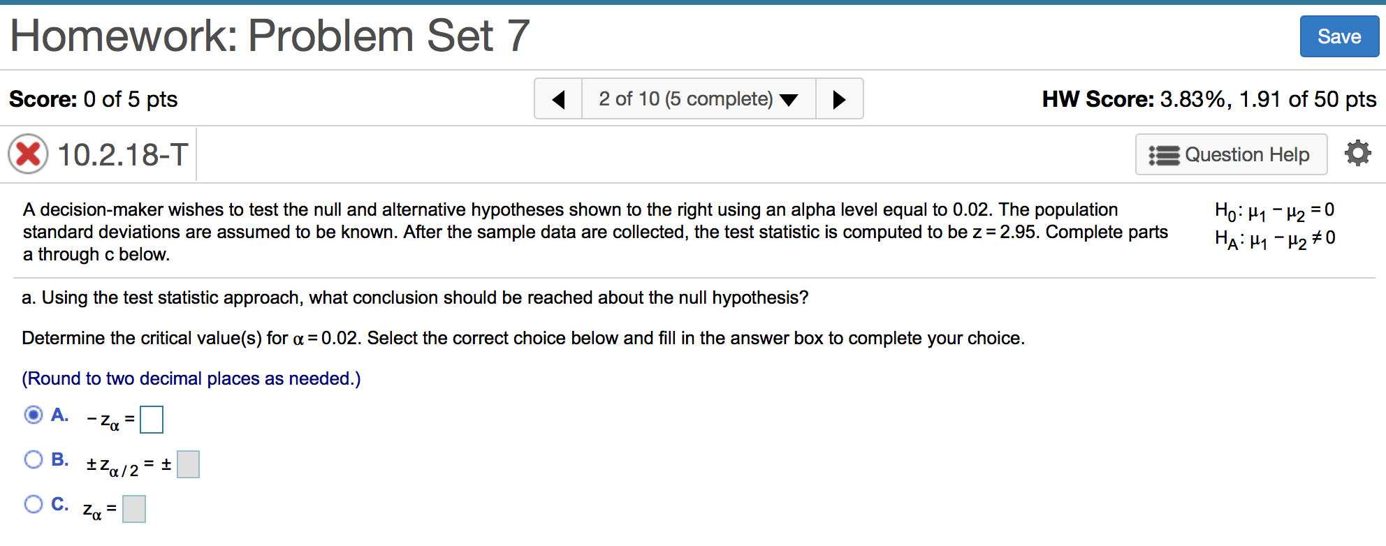 Solved Homework: Problem Set 7 Save Score: 0 of 5 pts 2 of | Chegg.com